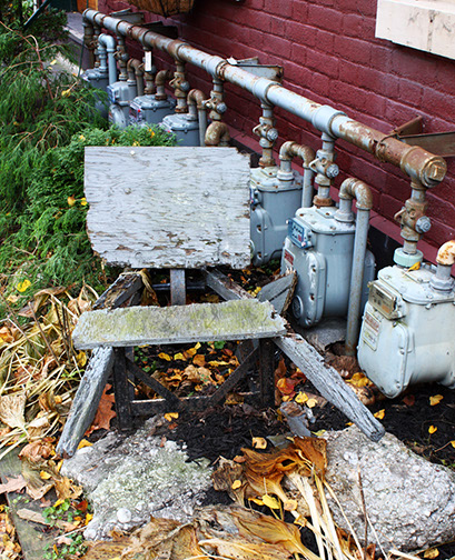 Wheelbarrow and Gas meters